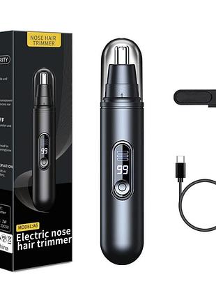Триммер для носа и ушей с аккумулятором led дисплеем на type-c