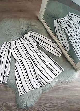 Ромпер на плечі в смужку