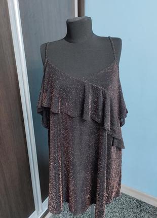 Блуза с люрексом большой размер