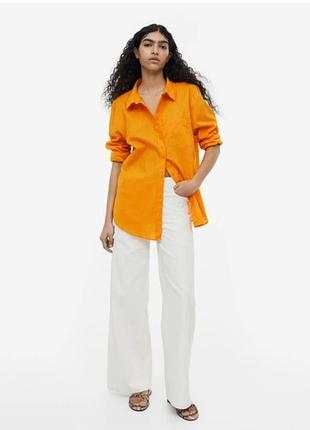 Льняная рубашка h&m. 5