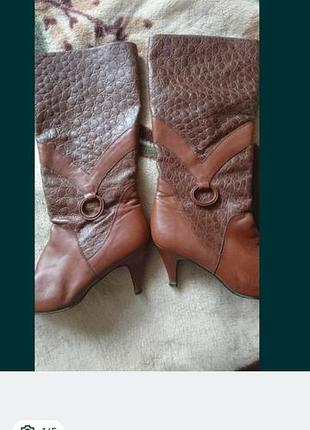 Кожаные сапоги