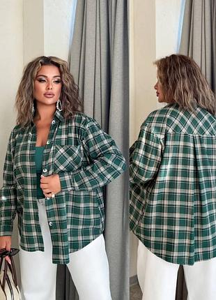 Жіноча сорочка у клітинку, фланелева сорочка у клітинку