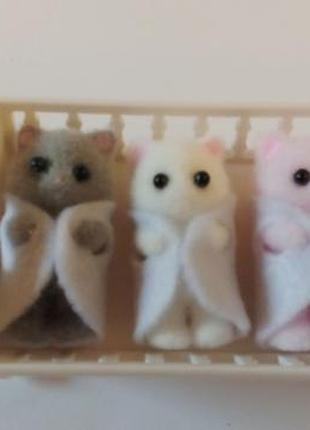 Тройняшки сильвашки sylvanian families флокс персидские котята котики кролики 2