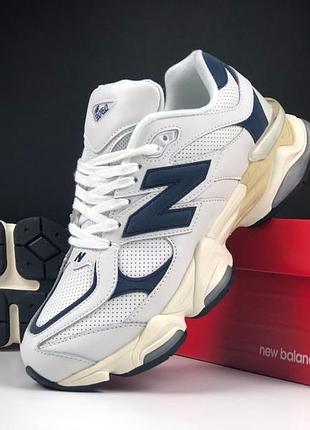 Чоловічі кросівки new balance 9060 white blue нью беланс білого з синім кольорів