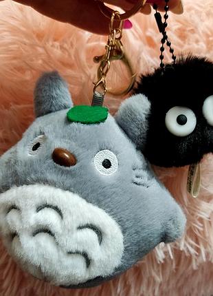 Брелок, комплект брелоков аниме,брелоки тоторо и черная черноушка