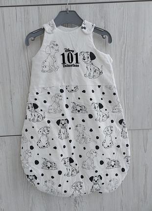 Теплий спальний мішок 101 далматинець для дівчинки / для хлопчика 0-6м 2,5tog