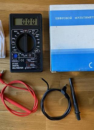 Мультиметр тестер цифровий dt 832 вольтметр амперметр