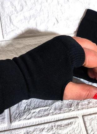 Митенки перчатки без пальцев однотонные (pr_001)
