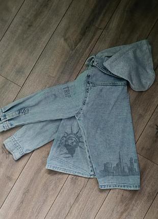 Джинсовая рубашка для мальчиков зара 9-10 лет, 140