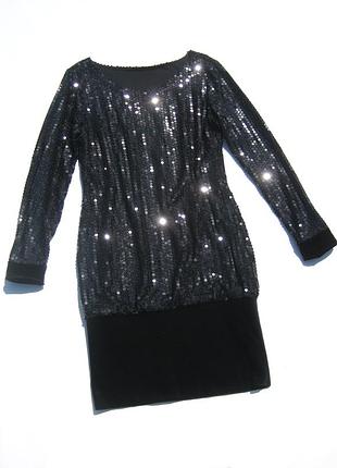 Дизайнерське вечірнє чорне плаття з оксамитом розшите паєтками hanne darling couture