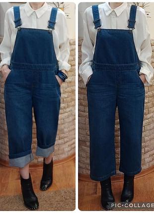 Новый джинсовый комбинезон с укороченными брюками white stuff