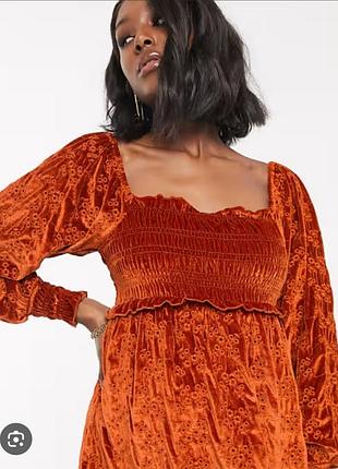 Бархатное платье бохо в стиле бриджертонов