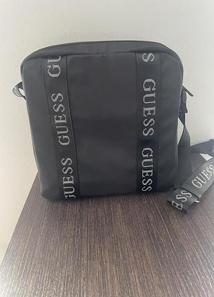 Сумка-месенджер guess через плече текстильна чоловіча жіноча органайзер.