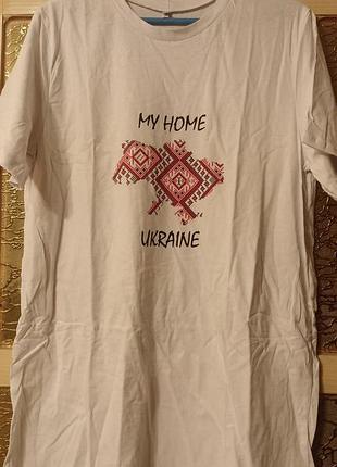 Футболка туніка 46-50р, 2xl на груди 95-105 довжина 78