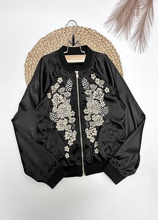 Бомбер з вишивкою h&m 11-12 років