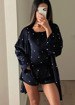 Домашний комплект,топ шорты и халат