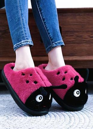 Тапки тапочки божья коровка