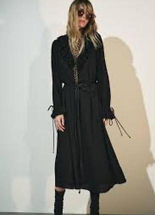 Сукня  міді із штапельноі віскози  zw collection від zara