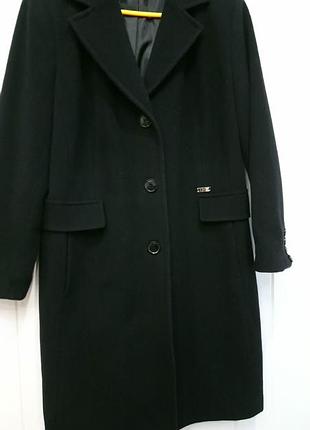 Пальто жіноче класичне чорне. розмір l.
