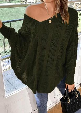 Тонкий оверсайз светр великого розміру від shein, батал.