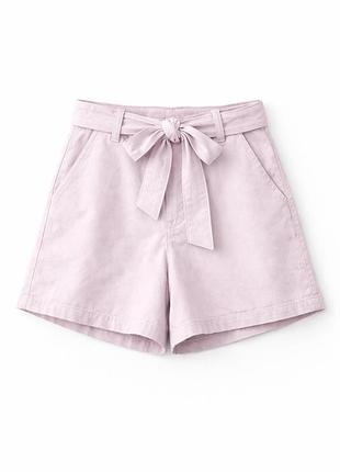 Шорти джинсові бузкового кольору