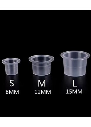 Колпачки, контейнеры, емкости для пигментов и краски (s, m, l), 100 шт