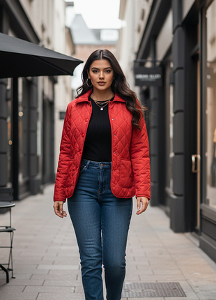 Акция 1+1 = 3 красивая стеганая куртка collection l демисезона