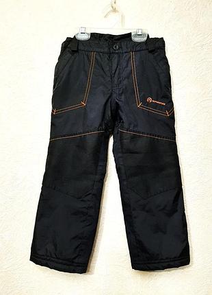 Спортивні штани чорні теплі на хлопчика 4-5рок active wear + підкладка непродувні непромокаючі демі зима бренд outverture