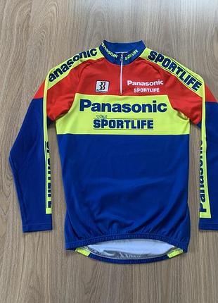 Мужская винтажная вело джерси вело рашгард biemme panasonic