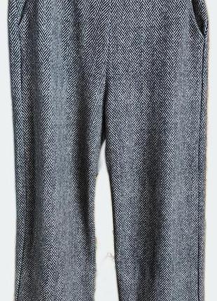 Укорочені штани, кюлоти  графітово-білі, бавовна/еластан, розмір 40