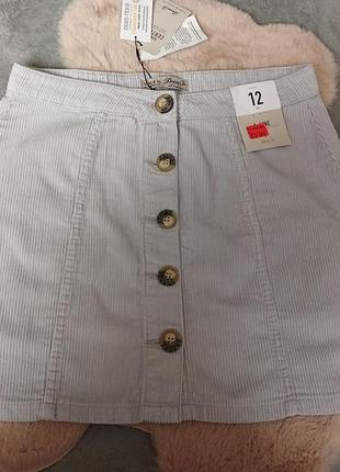 Спідниця вельветова на гудзиках, розмір м-l