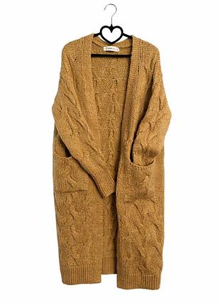 Довгий в’язаний кардиган