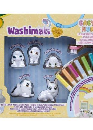Washimals набір для творчості "домашні тваринки" з фломастерами 5 шт (74-7516)