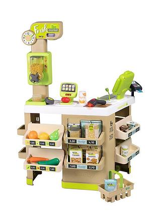 Інтерактивний супермаркет "фреш" з кошиком, сканер зі звук. та світл. еф., аксес., 60x60x90 см, 3+ (350233)