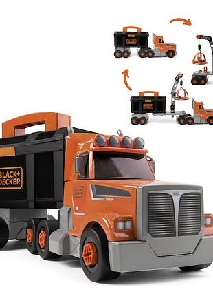 Ігровий набір блек деккер. вантажівка з кейсом, краном та інструментами, 43х13х17 см, 3+ (360912)