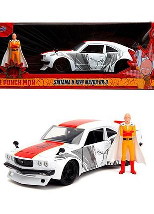 Машина металева jada "ванпанчмен" мазда rx-3 (1974) з фігуркою сайтама, масш. 1:24, 8+ (253255058)