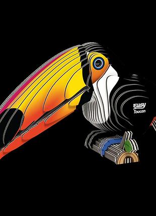 Сборная 3д модель зоопарк: тукан (xeg-115)