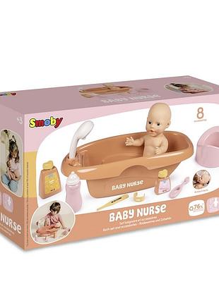 Ванна для пупса "бебі ньорс. терракотова пудра" з аксес., 42см, 3+ (7600220383)