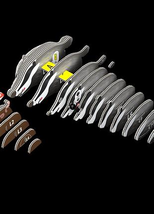 Збірна 3д модель зоопарк: борсук (xeg-094) 3