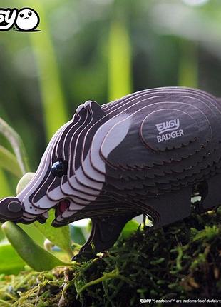 Збірна 3д модель зоопарк: борсук (xeg-094) 9