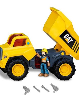 Cat будівельні машини самоскид з фігуркою зі світлом та звуком 30 см (83201)