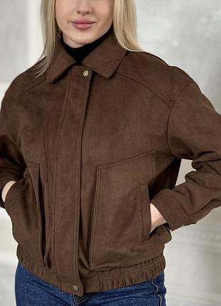 Коричневий бомбер замша замшевий бомбер замша коричневий бомбер замша замшевий бомбер еко замша замшева куртка замша шоколадний бомбер
