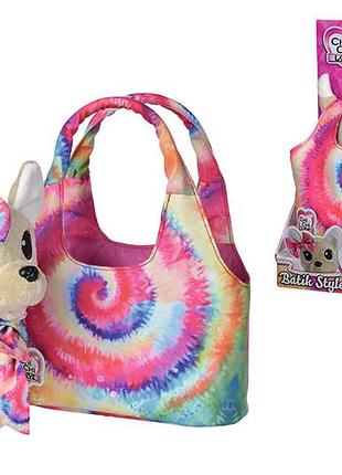 Собачка ccl "чіхуахуа фешн. батік" з сумочкою, 20 см, 3+ (5890008)