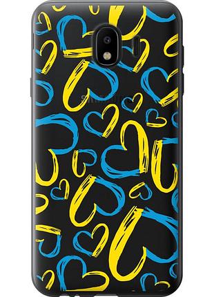 Чехол силиконовый патриотический на телефон samsung galaxy j4 2018 сердца ua "5292u-1487-58250"