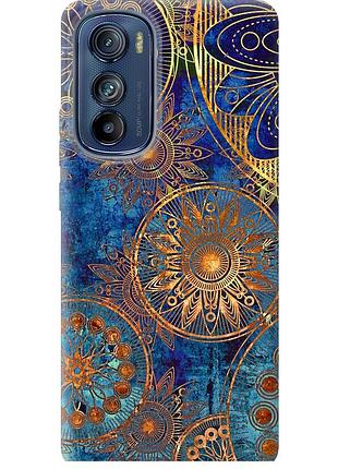 Чехол силиконовый на телефон motorola edge 30 золотой узор "678u-2840-58250"