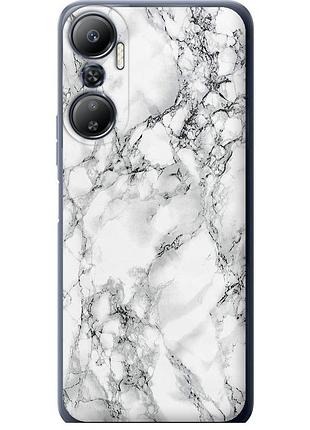 Чехол силиконовый на телефон infinix hot 20 мрамор белый "4480u-2966-58250"