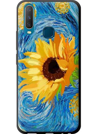 Чехол tpu патриотический на телефон vivo y17 цветы желто-голубые "5308b-1447-58250"