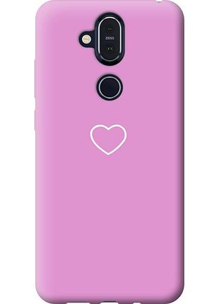 Чехол силиконовый на телефон nokia 8.1 сердце 2 "4863u-1620-58250"