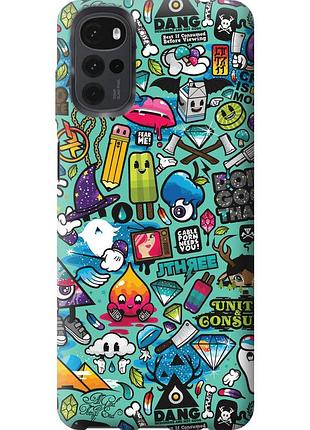 Чехол силиконовый на телефон motorola g22 стикер бомбинг 1 "693u-2681-58250"