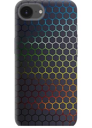 Чехол силиконовый на телефон iphone se 4 переливающиеся соты "498u-3652-58250"